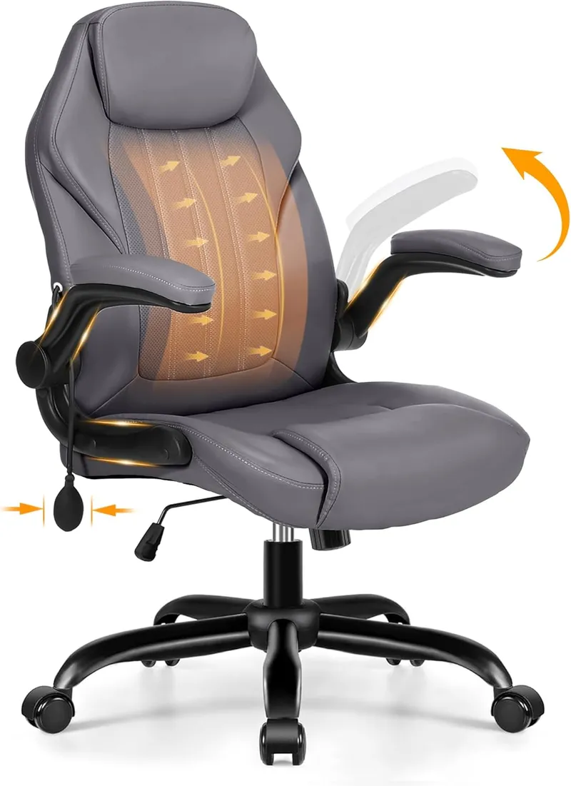 Ylzyxal Office Desk Chair, Grey